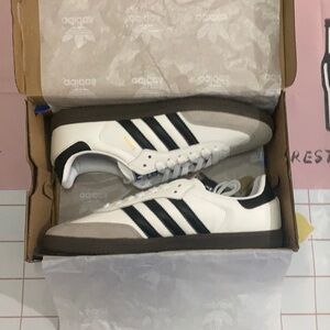 Adidas Samba White With Black Strips